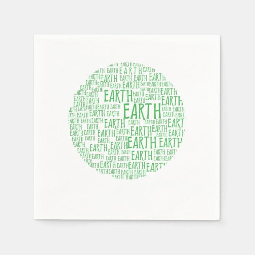 Green Earth I Love My Planet Napkins