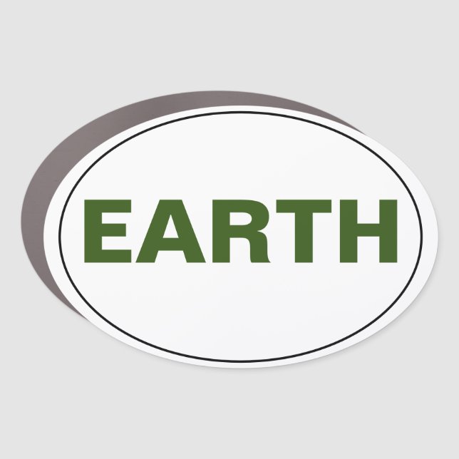 Green Earth (Large) Car Magnet (Front)
