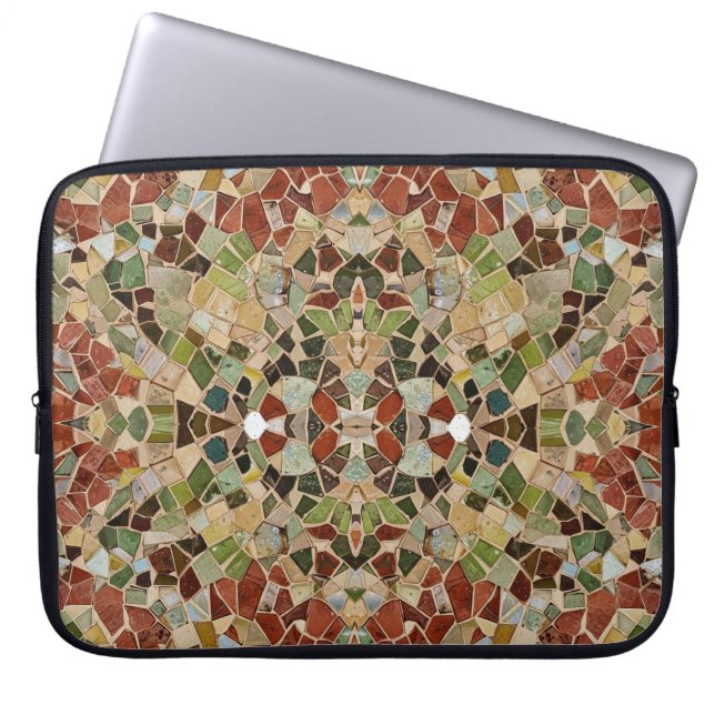 green earth mosaic laptop sleeve (Front)