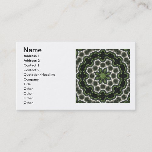 Green Earth Photo Mandala Business Card Template