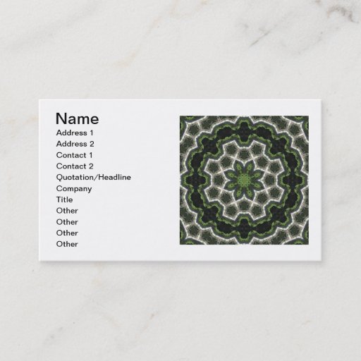 Customizable Green Earth Photo Mandala Business Card Template