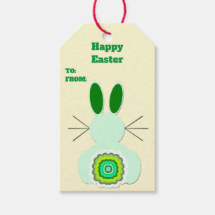 Green Easter Bunny Gift Tags