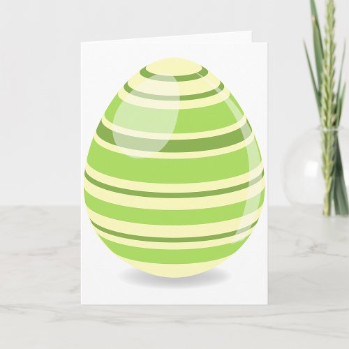 Green Easter Egg Greeting Cards