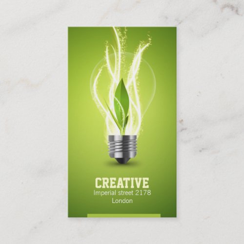 green eco energy business card