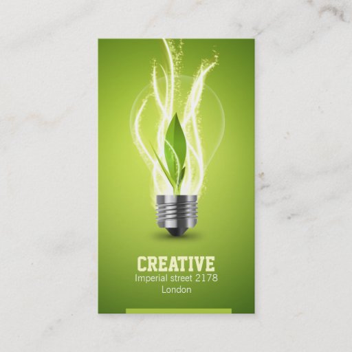 Customizable creative energic bulb business card