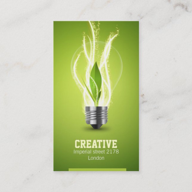 green eco energy business card (Front)