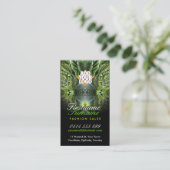 Green Eco Fantasy Art Business Cards (Standing Front)