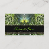 Green Eco Fantasy Art Business Cards (Back)