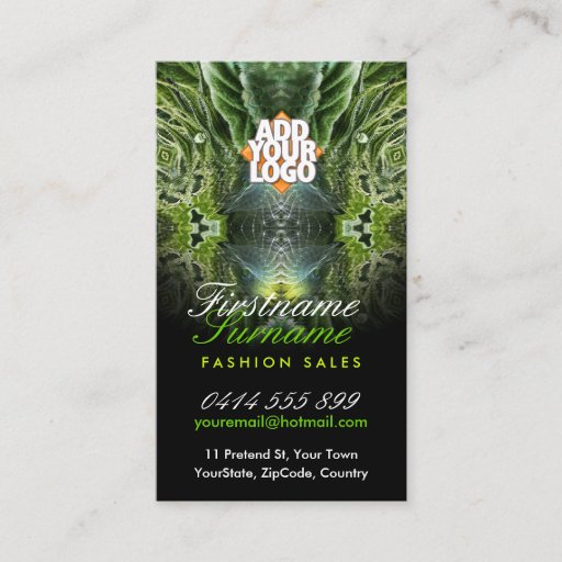 Customizable Green Eco Fantasy Art Business Cards