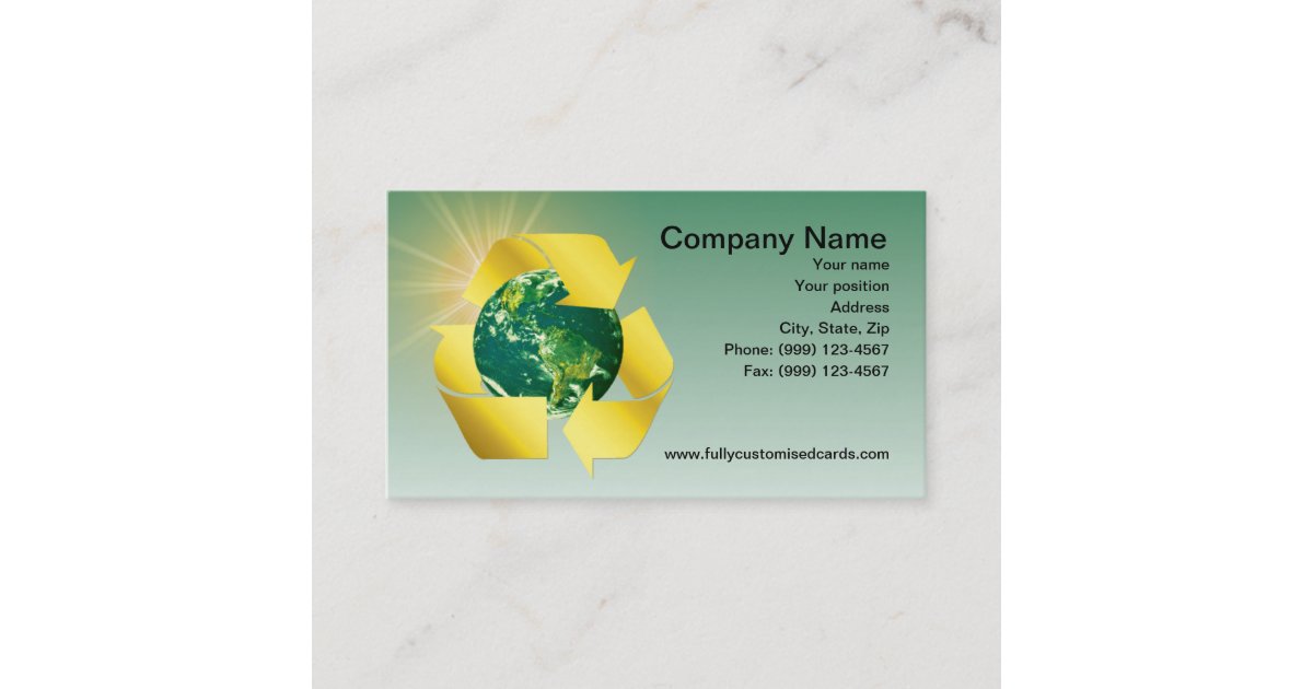 Green EcoFriendly Business Card Zazzle