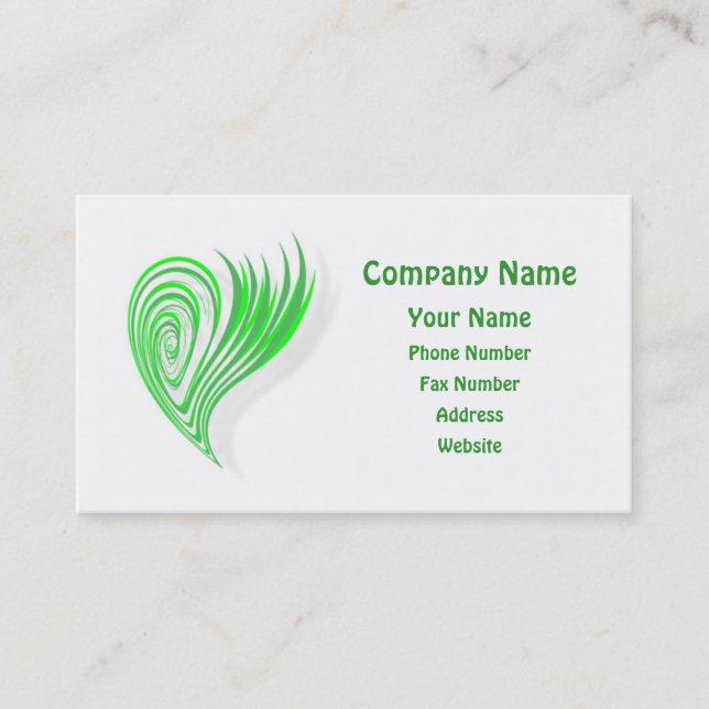 Green Eco-Friendly Design Business Card (Front)