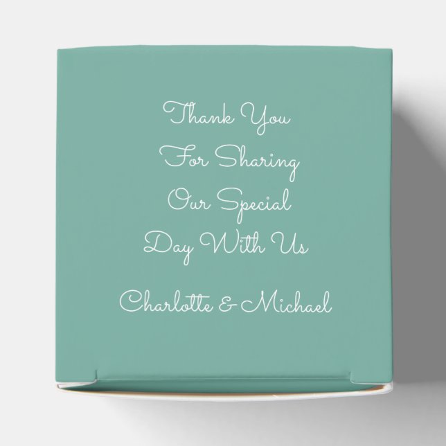 Green Editable Bridesmaid Favor Box (Top)