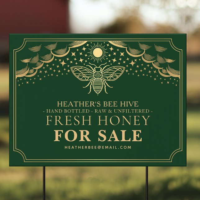 Green Editable Witchy Tarot Beekeeper Honeybee  Sign (Creator Uploaded)