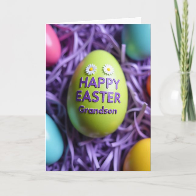 Green Egg Floral Pattern Card (Front)