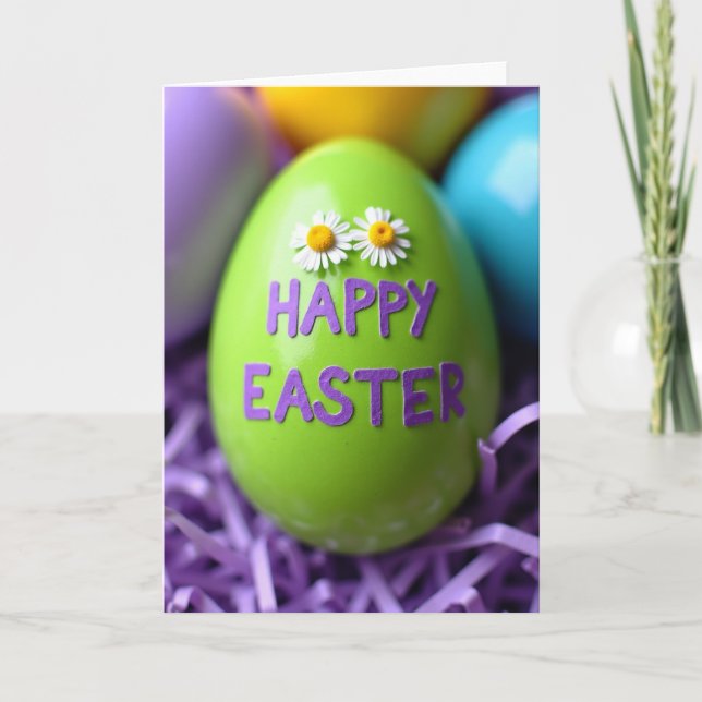 Green Egg Happy Easter Card (Front)