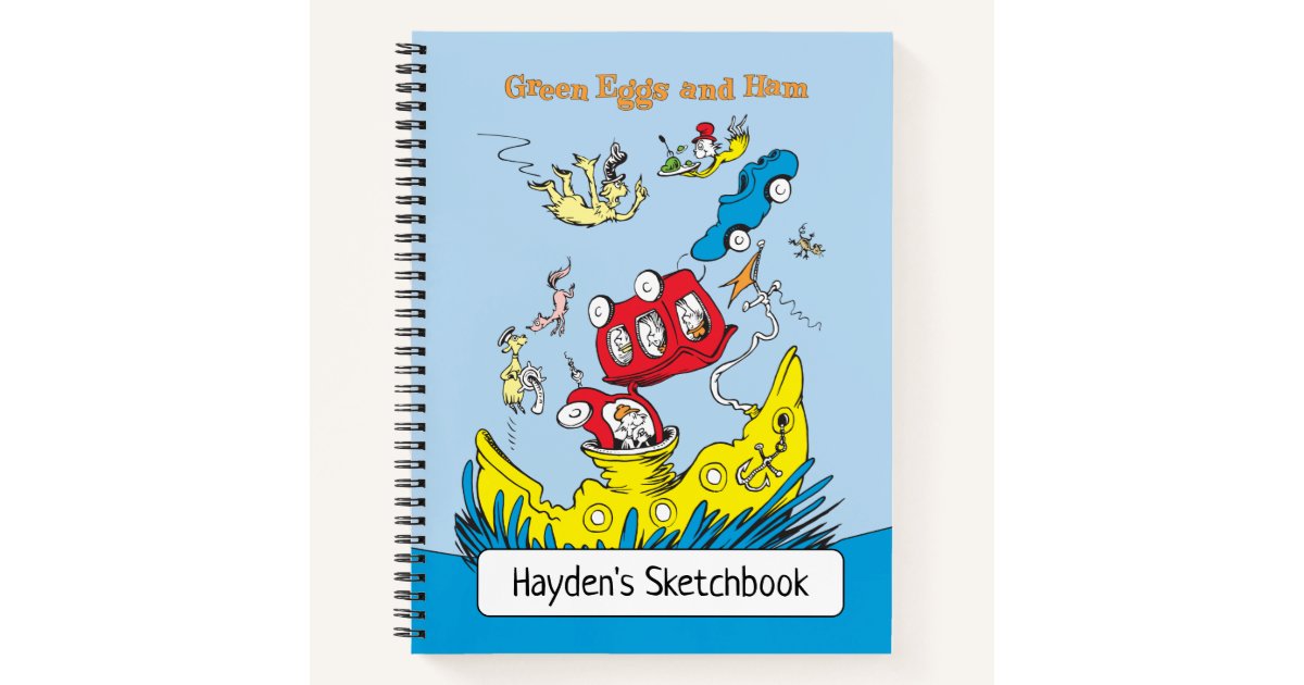 Green Eggs and Ham Drawing Notebook Zazzle