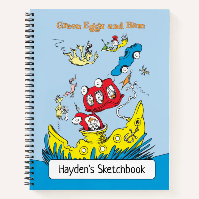 Green Eggs and Ham Drawing Notebook Zazzle