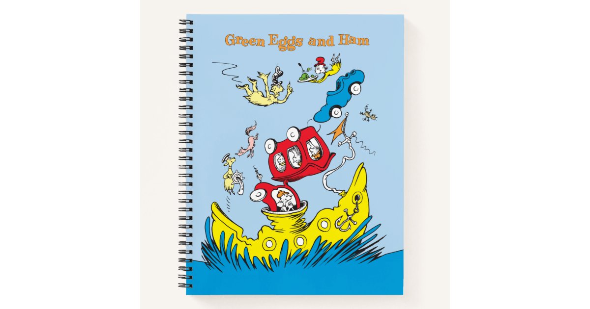 Green Eggs and Ham | I Do Not Like Them Anywhere Notebook | Zazzle