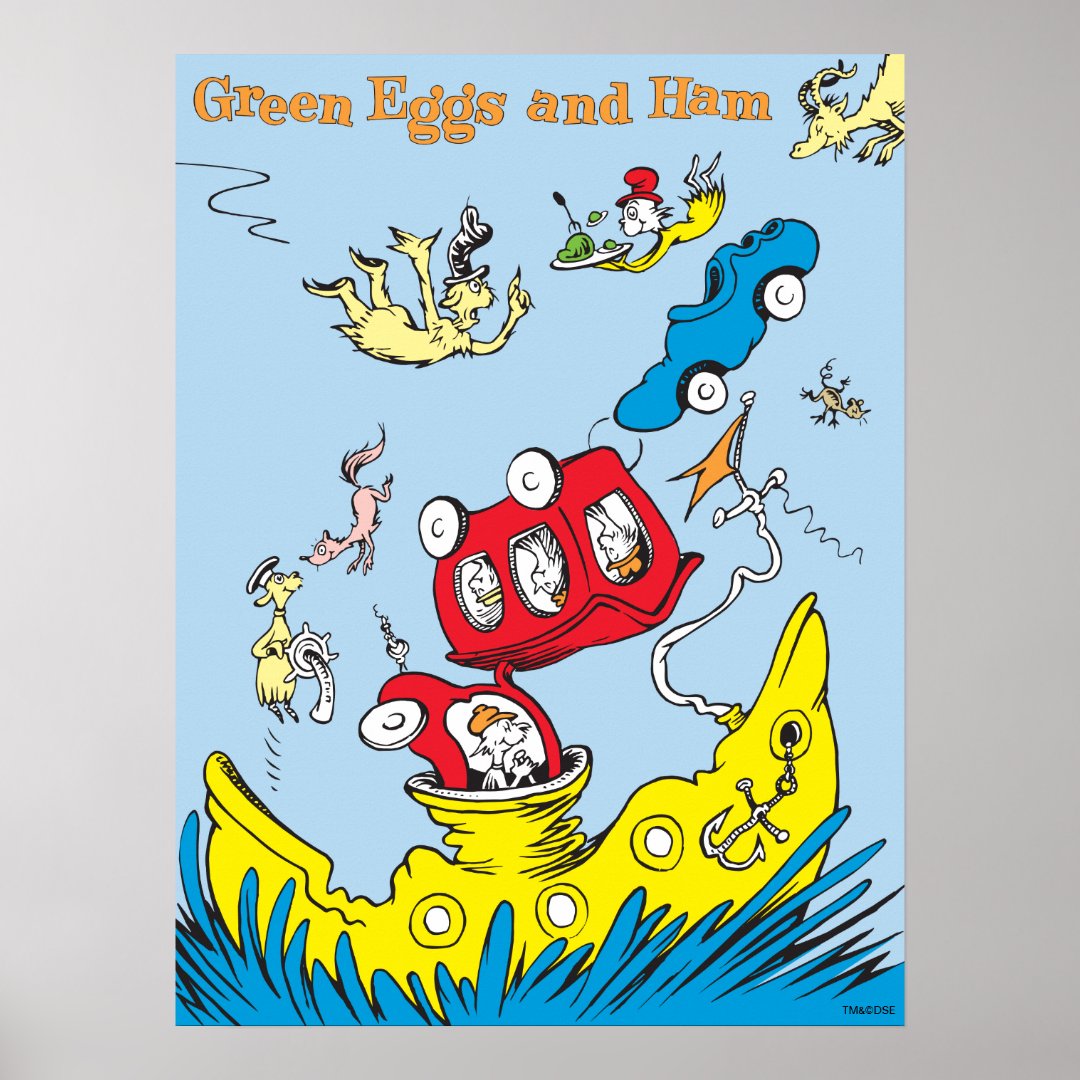 Green Eggs and Ham | I Do Not Like Them Anywhere Poster | Zazzle