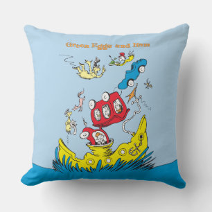 Green Eggs and Ham I Do Not Like Them Anywhere Throw Pillow