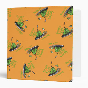 Green Eggs and Ham Pattern 3 Ring Binder