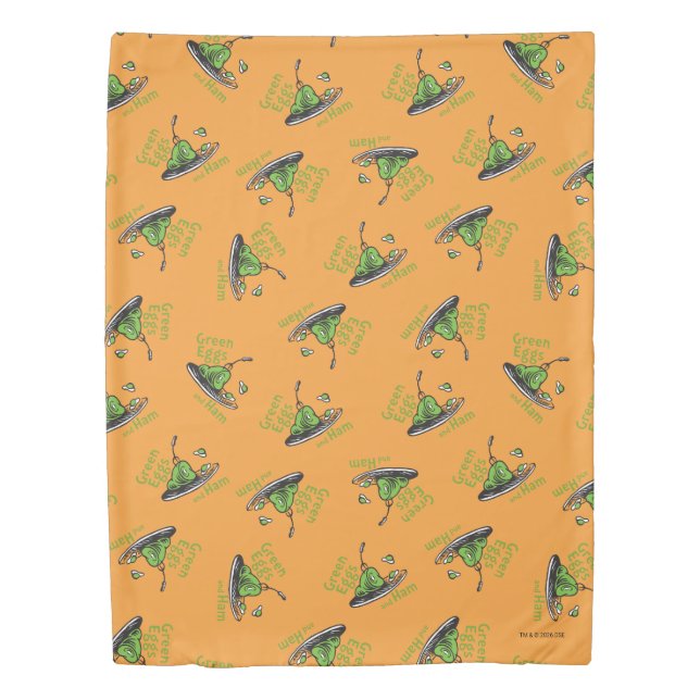 Green Eggs and Ham Pattern Duvet Cover (Front)