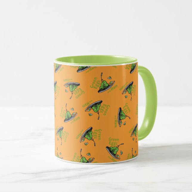 Green Eggs and Ham Pattern Mug (Front Right)