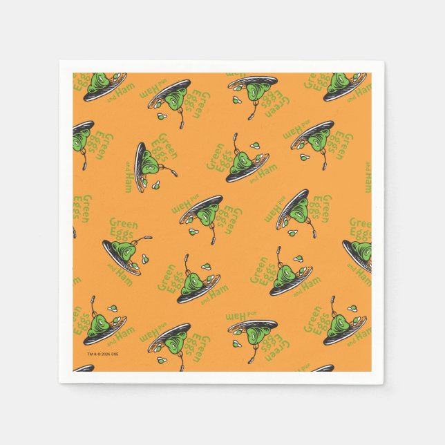 Green Eggs and Ham Pattern Napkins (Front)