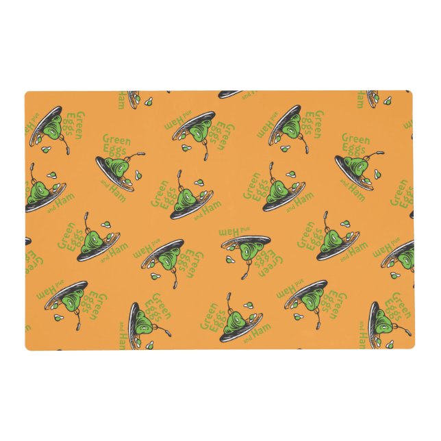 Green Eggs and Ham Pattern Placemat (Front)