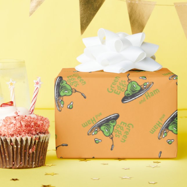 Green Eggs and Ham Pattern Wrapping Paper (Birthday Party)