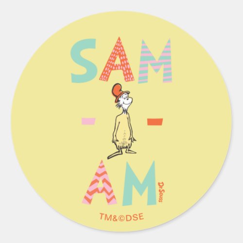 Green Eggs and Ham  Sam_I_Am Classic Round Sticker