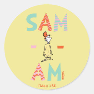 Green Eggs and Ham Sam-I-Am Classic Round Sticker