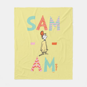 Green Eggs and Ham Sam-I-Am Fleece Blanket