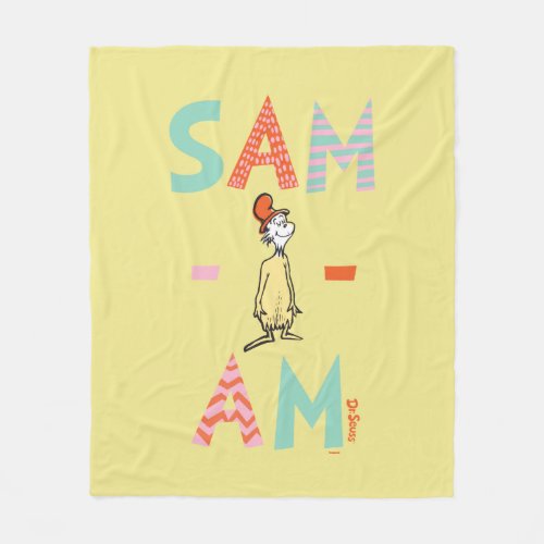 Green Eggs and Ham  Sam_I_Am Fleece Blanket