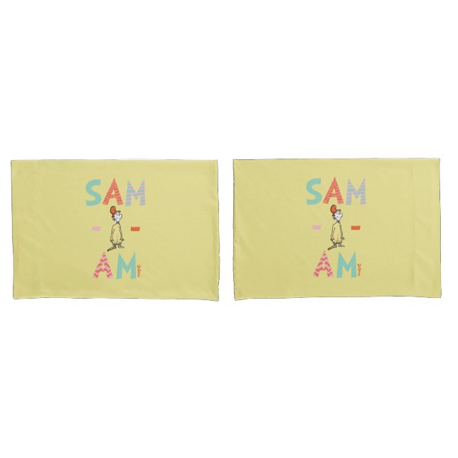Green Eggs and Ham | Sam-I-Am Pillow Case (Front-Set)