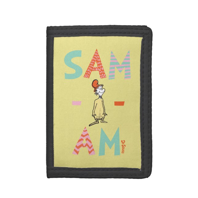 Green Eggs and Ham | Sam-I-Am Trifold Wallet (Front Vertical)