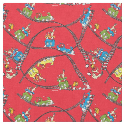 Green Eggs and Ham  Train Pattern Fabric