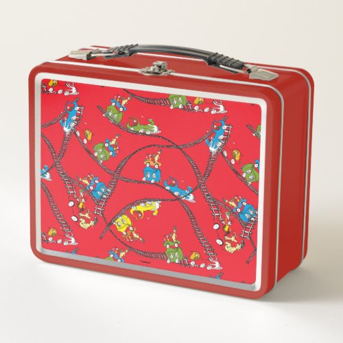 Green Eggs and Ham  Train Pattern Metal Lunch Box