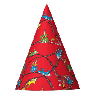 Green Eggs and Ham Train Pattern Party Hat