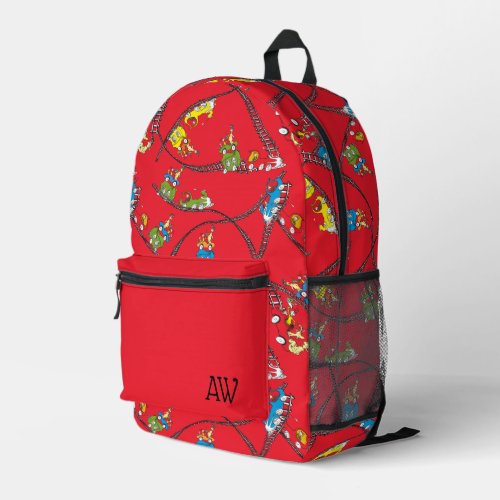 Green Eggs and Ham  Train Pattern Printed Backpack