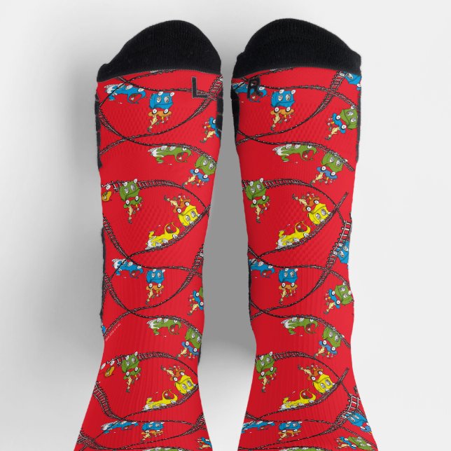 Green Eggs and Ham | Train Pattern Socks (Top)