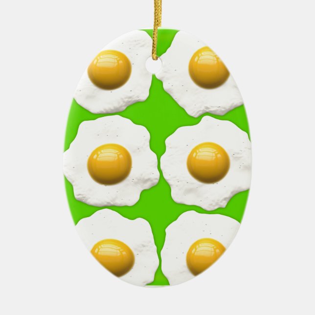 green eggs ceramic ornament (Front)
