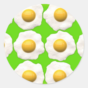 green eggs classic round sticker