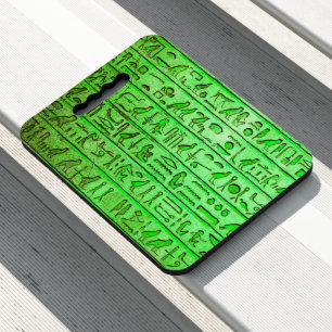 Green Egyptian Hieroglyphs Stadium Seat Cushion