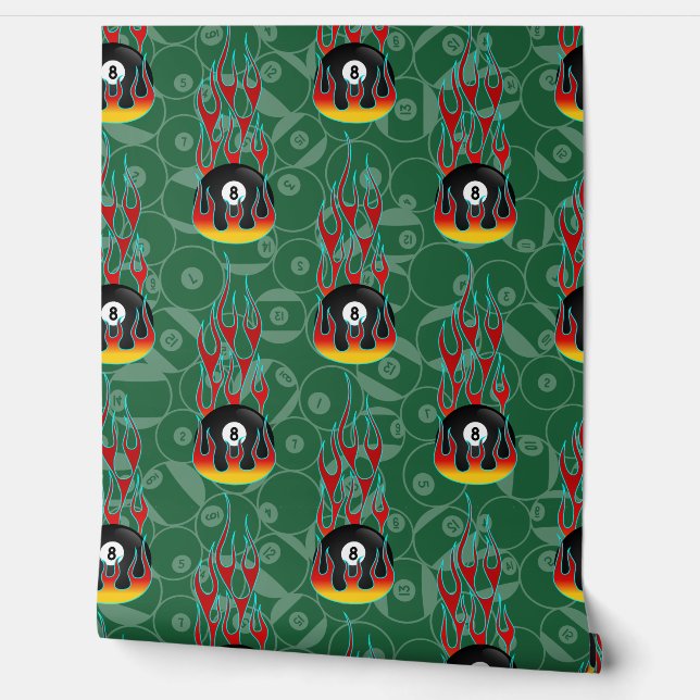 Green Eight Ball Wallpaper (Unrolling)