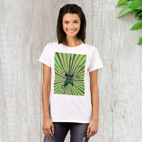 Green Electric Guitar T_Shirt