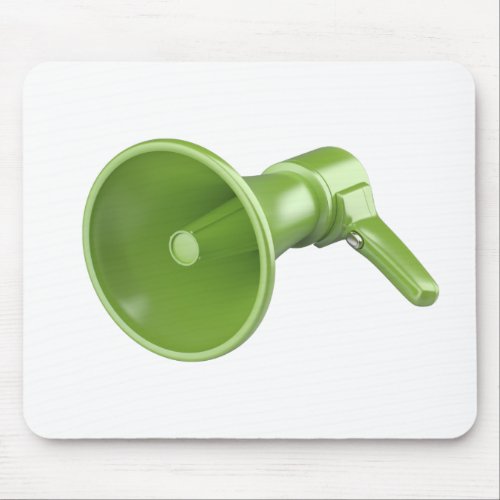 Green electric megaphone mouse pad