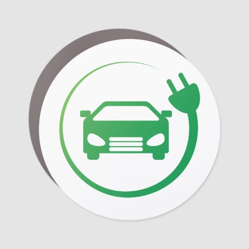 Green Electric Vehicle  Car Magnet