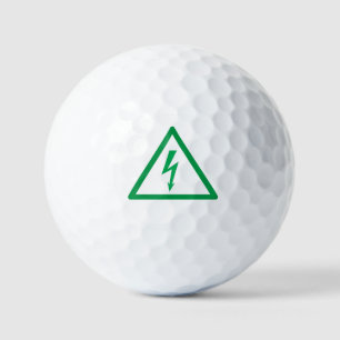 green electrical sign symbol ecology power golf balls