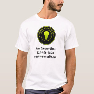Green Electrician Logo Template Work shirts